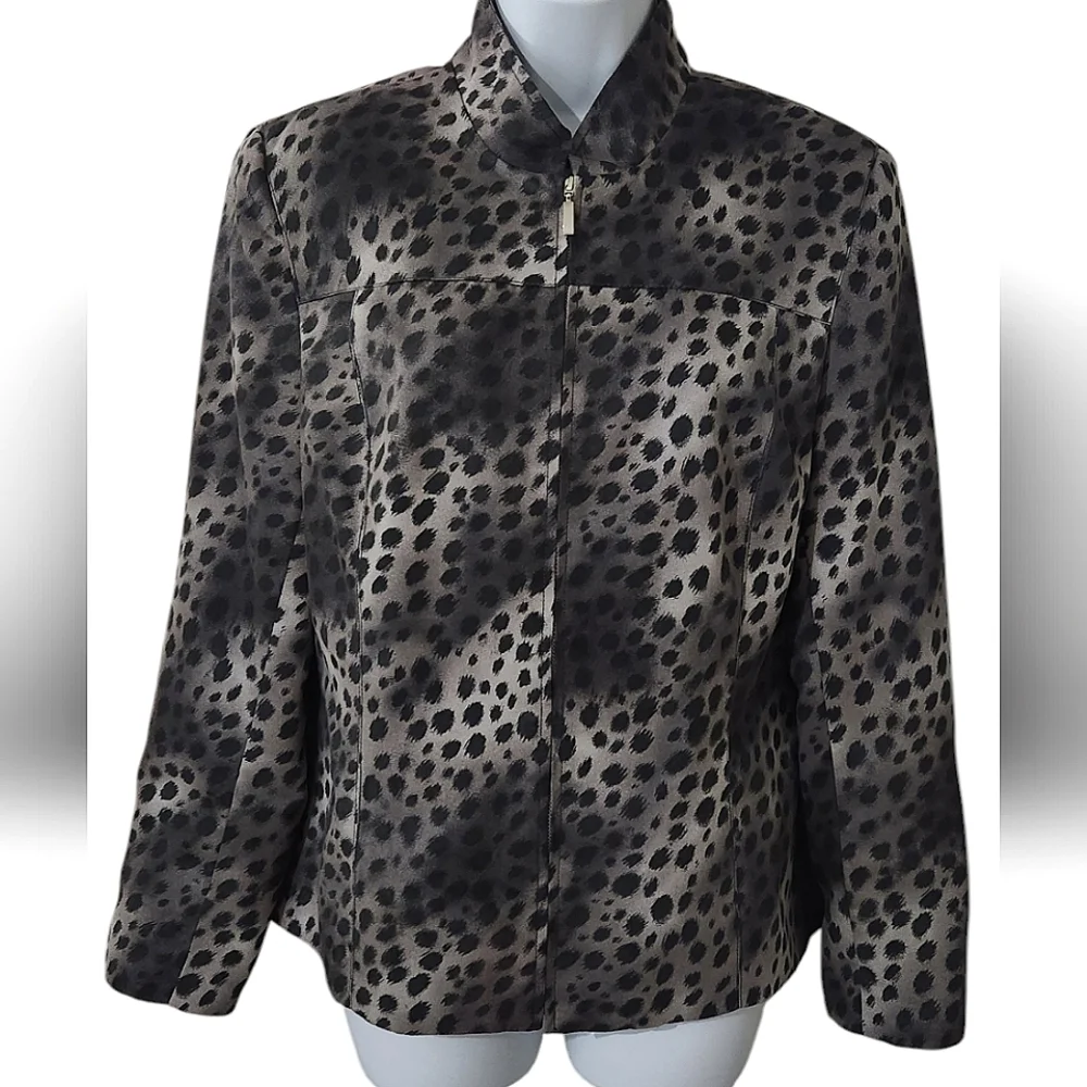 Evan Picone Vintage Animal Print Jacket. Size 12